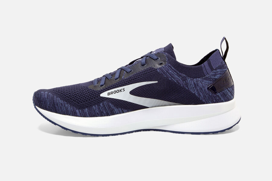 Levitate 4 Road Brooks Running Shoes NZ Mens - Navy/Grey/White - IKQHYO-014